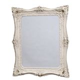Baroque Large Antique White Rectangular French Mirror